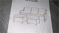 Ovios 3pc Patio Set, Sofa Only? (BOX 1 ONLY)