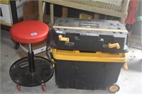 TUFF MATE TOOL BOX AND ROLLING SHOP STOOL