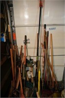 assorted yard and garden tools