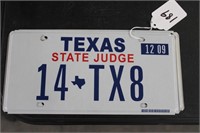 Set of Texas State Judge License Plates