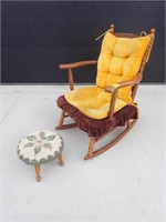 Rocking Chair with Stool