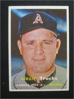 1957 TOPPS #187 VIRGIL TRUCKS ATHLETICS