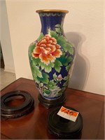 Chinese Blue Floral Vase