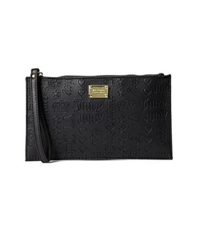 Genuine JUICY Black Logo Daydream Wristlet