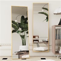 Gold Alloy Frame Floor Mirror 59 x 15.7