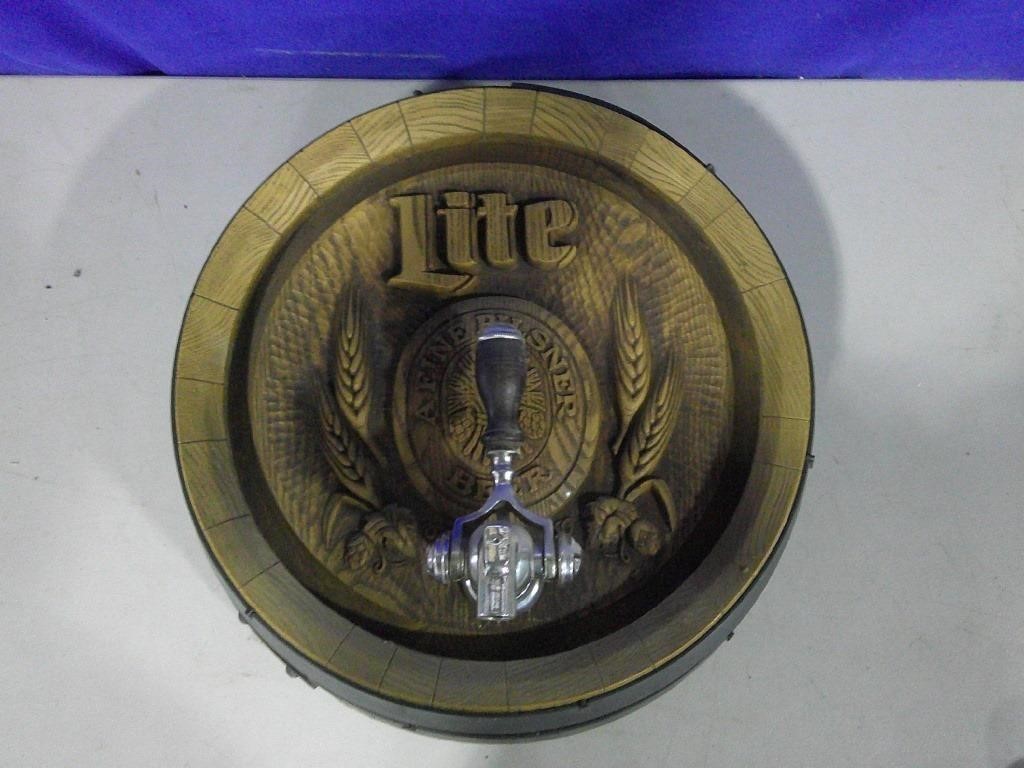 Lite beer barrel & tap display