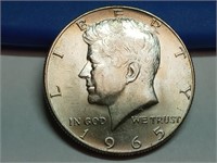 OF) UNC 1965 Kennedy silver half dollar
