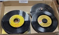 FLAT OF ASSOORTED 45 RPM RECORDS