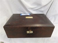 ANTIQUE HUMIDOR 4.5"T X 12"W X 8"D