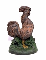 Rooster door stop, period cast iron, 2.5" x 6.75"