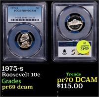 Proof PCGS 1975-s Roosevelt Dime 10c Graded pr69 d