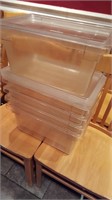 cambro clear bins with lids  5 gal