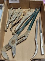 FLAT OF VISE-GRIPS, PLIERS, & PUNCHES