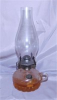 Antique finger hole kerosene glass lamp -