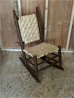 Weaved Seat & Back Rocking Chair