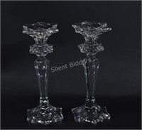 Crystal Pair of Candle Sticks