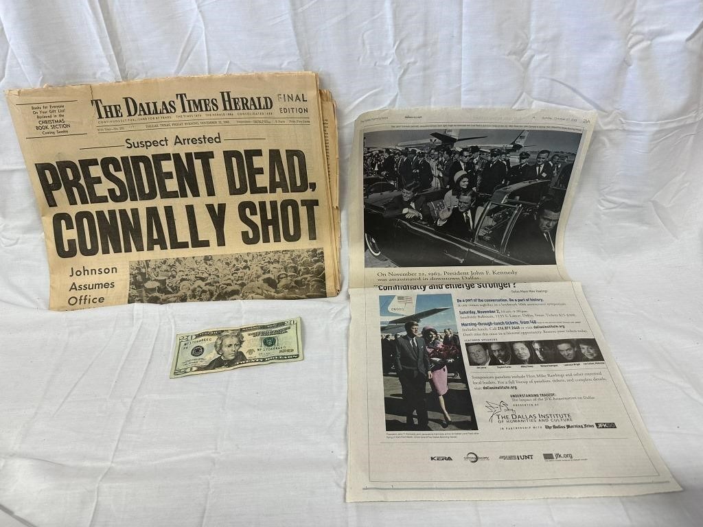 Orig. JFK Assasination Dallas Times Herald News