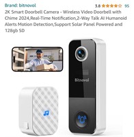 2K Smart Doorbell Camera