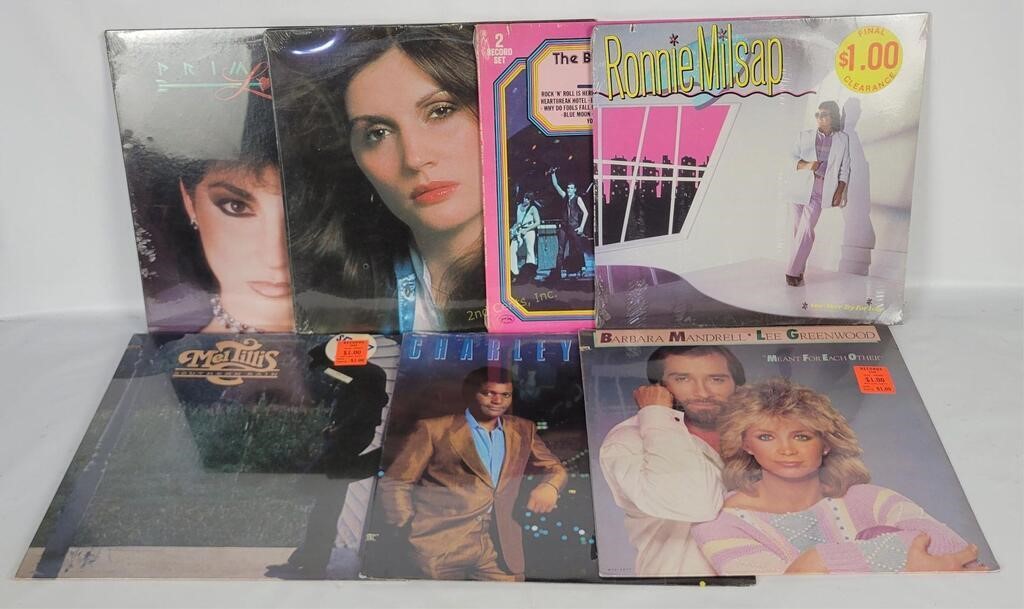 7 Sealed Pop & Country Lp's - Tillis, Pride