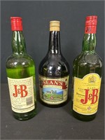 Three collectible bottles unopened