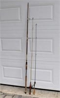 Grouping of 3 Vintage Fishing Rods