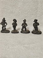 Set of Four Fool's Gold Pewter Figures