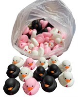 Libima 100 Pcs Purple Ribbon Awareness Rubber Duck