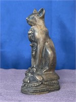 Carved Egyptian Bastet Cat Goddess Sculpture