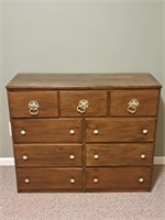 9 Drawer Dresser & 2 Four Drawer Night Stands