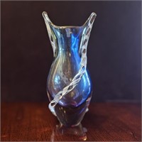 Murano Triple Cased Mid Century Art Glass Vase WOW