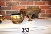 (2) Home Decor Containers ((1) is Brass And