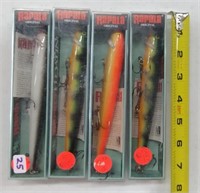 4 Rapala Fishing Lures #18-new in pkgs.