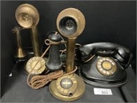 Antique Rotary Phones.;