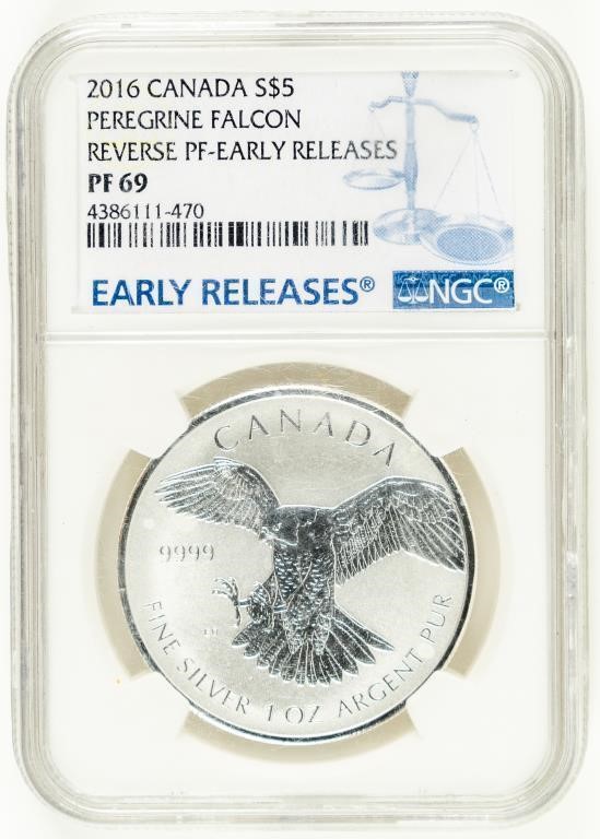 Coin 2016-S $5 Canada Reverse Proof-NGC-PF69