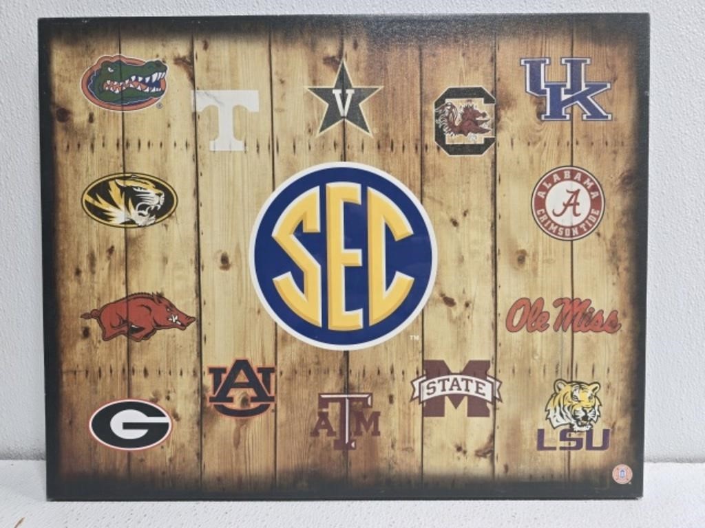 SEC print on canvas