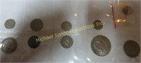 LOT OF 18 AMERICAN, ENGLISH AND EUROPEAN COINS