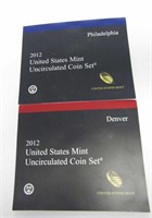 2012 US Mint P&D Uncirculated Sets - 14 Coins Each