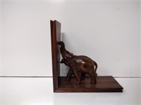 Hand Carved Rose Wood Elephant Book End