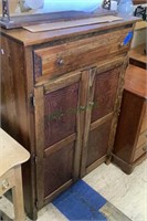 Beautiful antique style solid wood pie safe