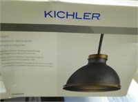 Kichler pendant light - textured ceramic metal sha