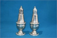 Pair Weighted Sterling Silver Salt & Pepper
