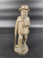 Handcarved Wooden Hobo Figure 8¾"T