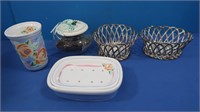 Home Decor-Soap Dish, Silverplated Baskets&more