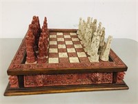 Aztec chess set