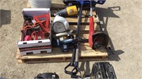 Elect. Trimmer, Jack Stands, Saw, Scrapers