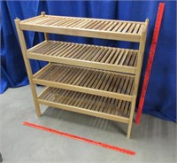 stackable wooden shoe racks (2 total units)