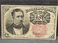 1864 US 10 cent $5 Fractional Note