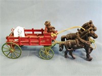 Vintage? cast Iron Horse And Buggy Set