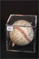 1987 Autographed Burlington Bees Baseball