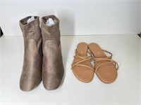 QTY 2 Pairs Boot and Sandal for Women's Size 9